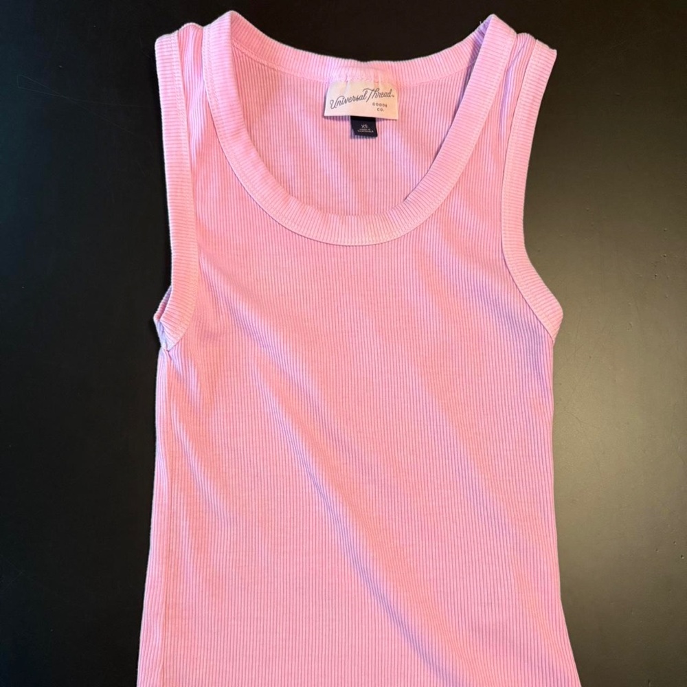 Universal Thread Light Pink Ribbed Tank Top